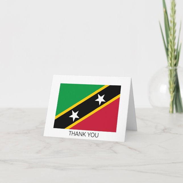 Carte De Remerciements Drapeau de Saint-Kitts-et-Nevis (Devant)