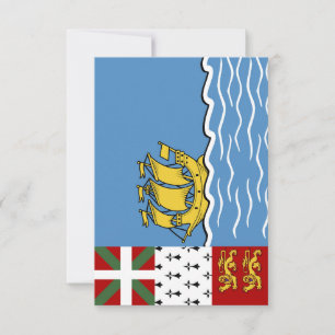 Carte De Remerciements Drapeau de Saint-Pierre-et-Miquelon