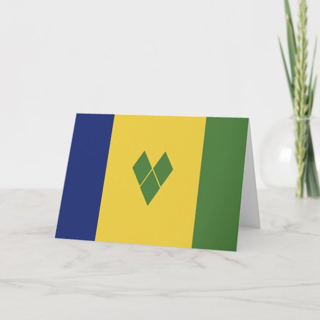 Carte De Remerciements Drapeau de Saint-Vincent-et-les Grenadines (Devant)