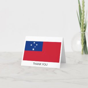 Carte De Remerciements Drapeau de Samoa