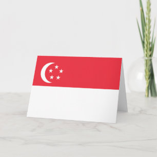 Carte De Remerciements Drapeau de Singapour