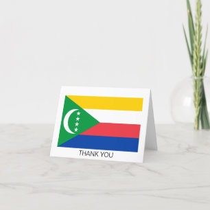 Carte De Remerciements Drapeau des Comores