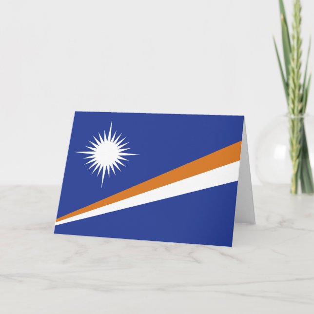 Carte De Remerciements Drapeau des Îles Marshall (Devant)