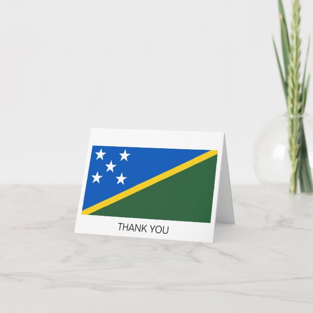 Carte De Remerciements Drapeau des Îles Salomon (Devant)