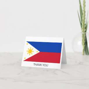 Carte De Remerciements Drapeau des Philippines