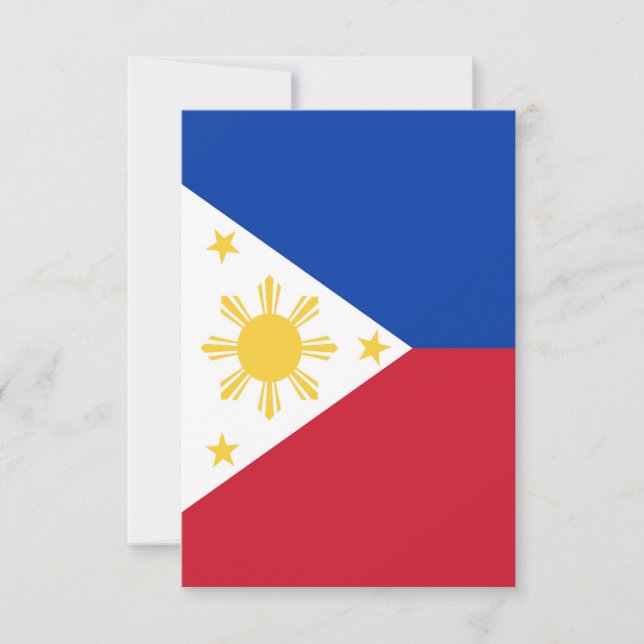 Carte De Remerciements drapeau des Philippines (Devant)
