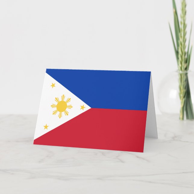 Carte De Remerciements drapeau des Philippines (Devant)