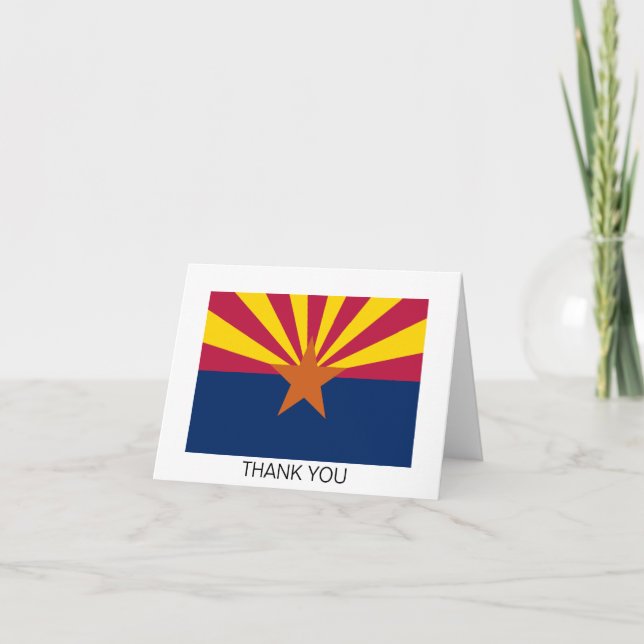 Carte De Remerciements Drapeau d'État de l'Arizona (Devant)