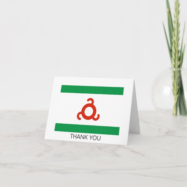 Carte De Remerciements Drapeau d'Ingushetia (Devant)