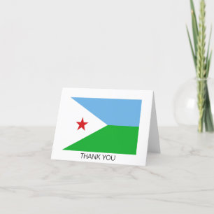 Carte De Remerciements Drapeau Djibouti