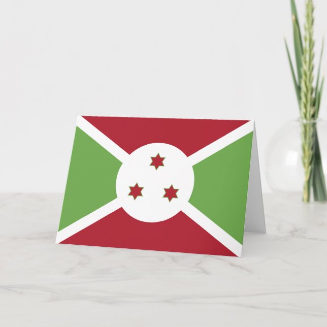 Carte De Remerciements Drapeau du Burundi (Devant)