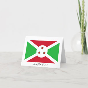 Carte De Remerciements Drapeau du Burundi patriotique
