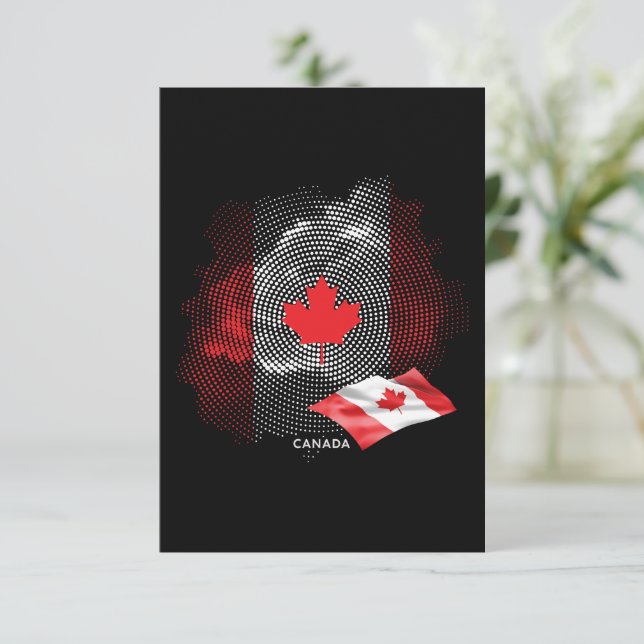 Carte De Remerciements Drapeau du Canada (Debout devant)
