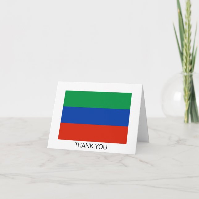 Carte De Remerciements Drapeau du Daghestan (Devant)