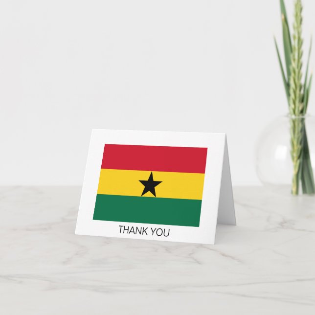 Carte De Remerciements Drapeau du Ghana (Devant)
