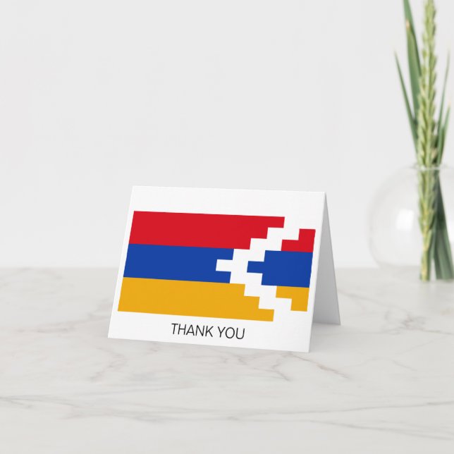Carte De Remerciements Drapeau du Haut-Karabagh (Devant)
