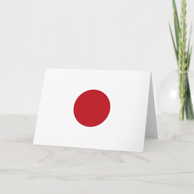 Carte De Remerciements Drapeau du Japon (Devant)