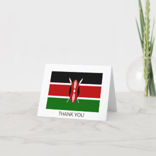 Carte De Remerciements Drapeau du Kenya