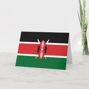 Carte De Remerciements Drapeau du Kenya