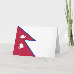 Carte De Remerciements Drapeau du Népal