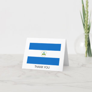 Carte De Remerciements Drapeau du Nicaragua