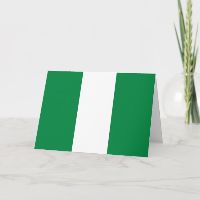 Carte De Remerciements Drapeau du Nigeria (Devant)
