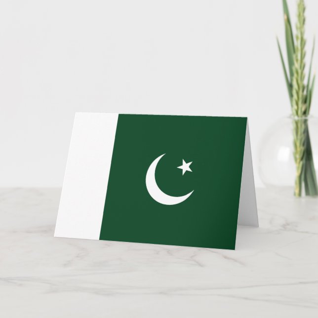 Carte De Remerciements Drapeau du Pakistan (Devant)