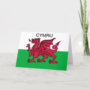 Carte De Remerciements Drapeau du Pays de Galles Dragon rouge Cymru Sport