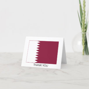 Carte De Remerciements Drapeau du Qatar