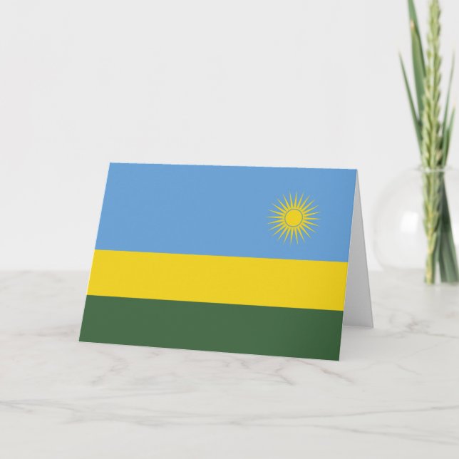 Carte De Remerciements Drapeau du Rwanda (Devant)