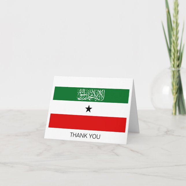 Carte De Remerciements Drapeau du Somaliland (Devant)