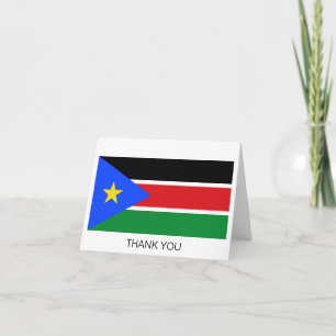 Carte De Remerciements Drapeau du Soudan du Sud