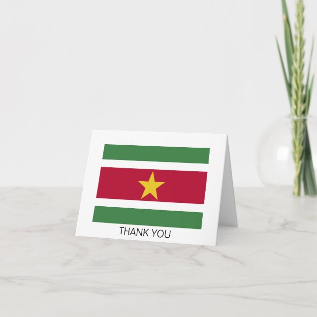 Carte De Remerciements Drapeau du Suriname (Devant)