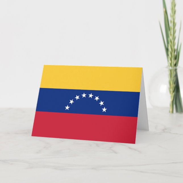 Carte De Remerciements Drapeau du Venezuela (Devant)