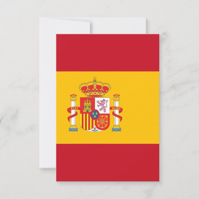 Carte De Remerciements Drapeau espagnol (Devant)