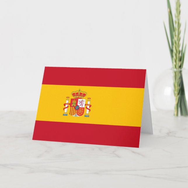 Carte De Remerciements Drapeau espagnol (Devant)