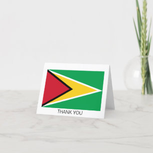 Carte De Remerciements Drapeau Guyana