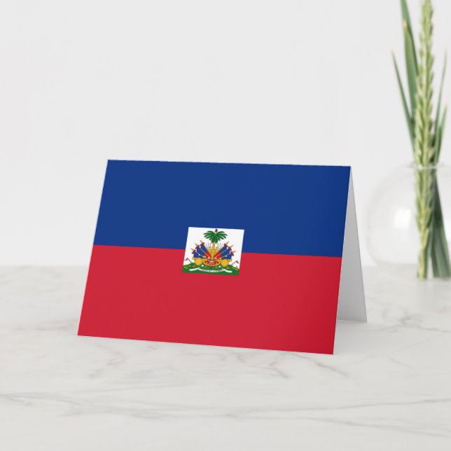 Carte De Remerciements Drapeau Haïti (Devant)