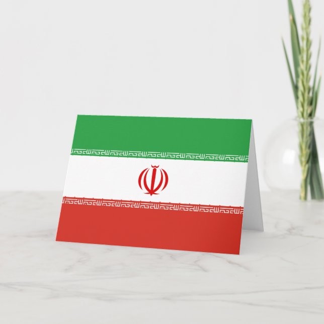 Carte De Remerciements Drapeau iranien (Devant)