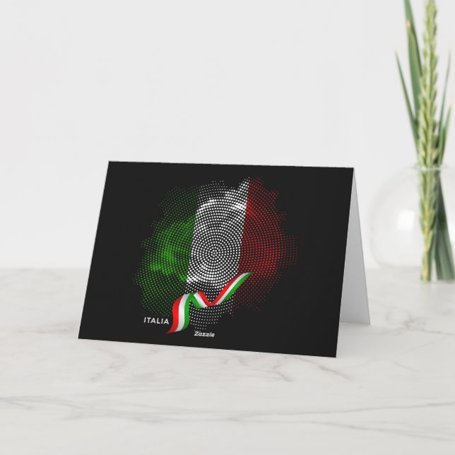 Carte De Remerciements Drapeau italien (Dos)