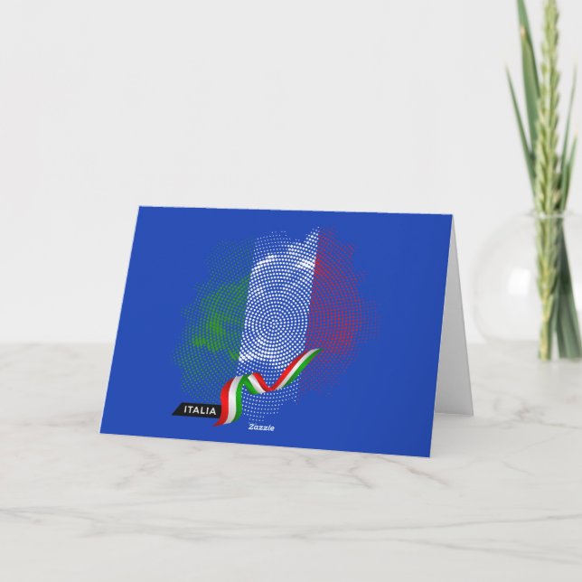 Carte De Remerciements Drapeau italien (Dos)