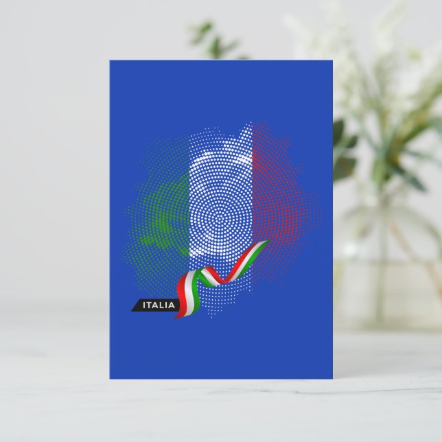 Carte De Remerciements Drapeau italien (Debout devant)