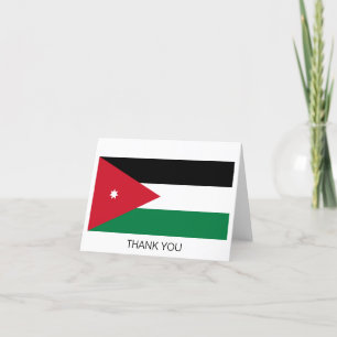Carte De Remerciements Drapeau Jordanie