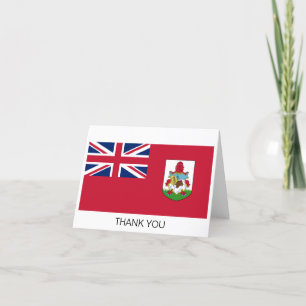 Carte De Remerciements Drapeau patriotique des Bermudes