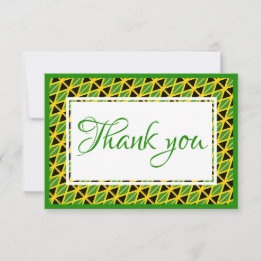 Carte De Remerciements Drapeau personnalisé JAMAÏQUE
