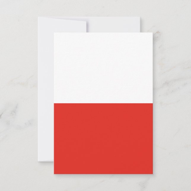 Carte De Remerciements Drapeau polonais (Devant)