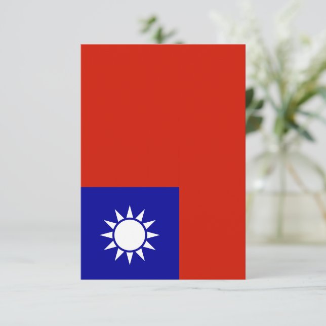 Carte De Remerciements Drapeau taïwanais (Debout devant)