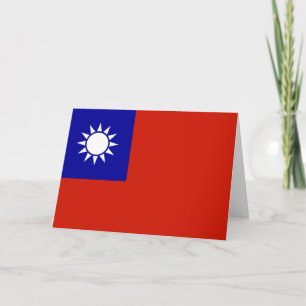 Carte De Remerciements Drapeau taïwanais