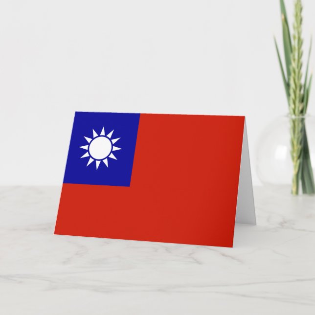 Carte De Remerciements Drapeau taïwanais (Devant)