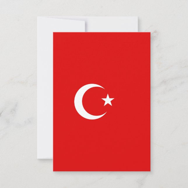 Carte De Remerciements Drapeau turc (Devant)